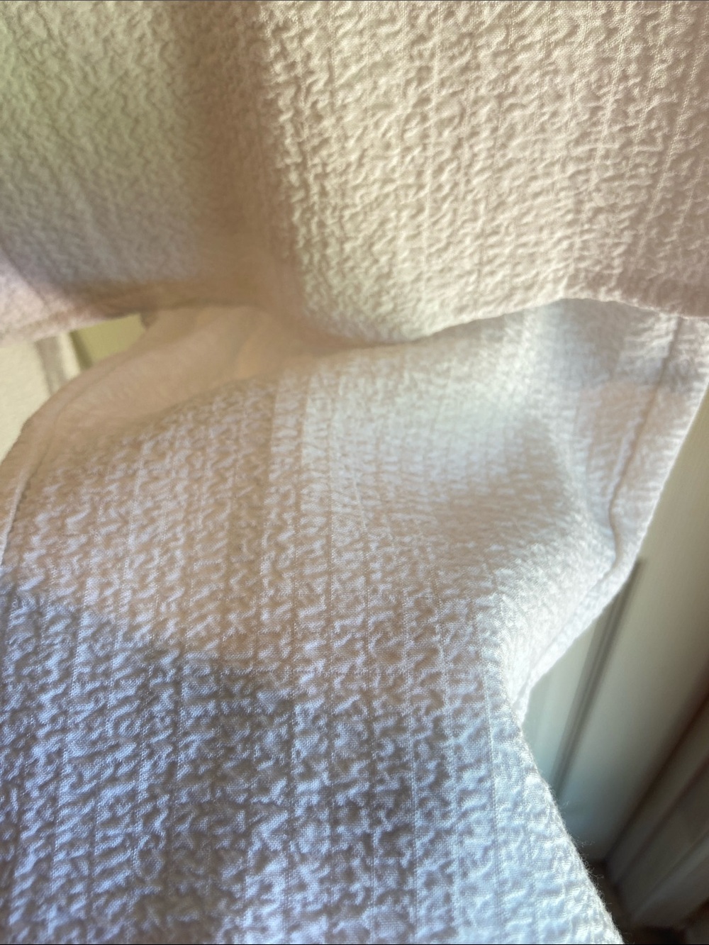 Toofan White Textured Peplum Tunic Top and pants - Picture 4 of 9